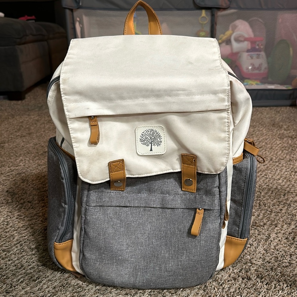 Parker baby diaper back pack cream